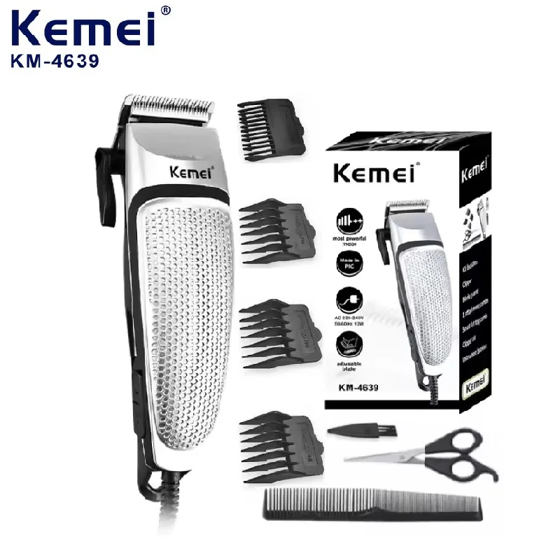 Kemei 전문 전기 헤어 클리퍼, 조정 가능한 이동 나이프, 소음 감소 커터, ..