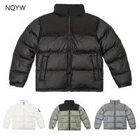 Face Nuptse 1996 Large Plaid Sleeve Emboidered High Quality Men's Down Coat Winter Couple Warm Windproof Waterproof Jacket 1
