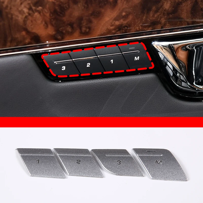 

For Jaguar XJ 2010-2019 Stainless Steel Car Styling Driver Seat Memory Button Decoration Sticker Anti-Scratch Accessories