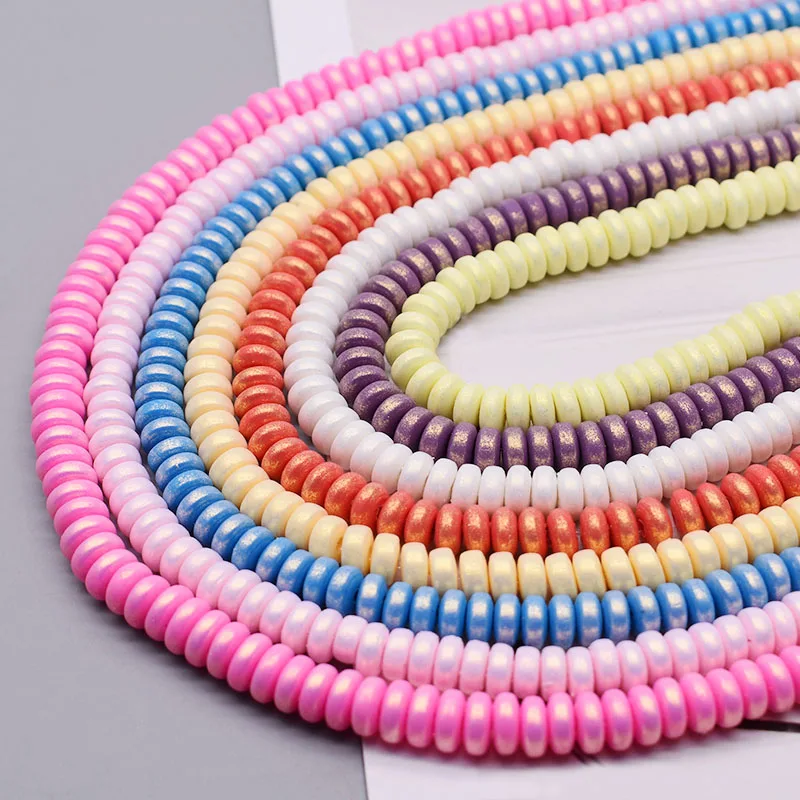 100 Pezzi Distanziatori Piatti In Metallo Per Bigiotteria | Rondelle Heishi 6mm Con Foro 1,3mm | Perline In Ottone Color Oro Per Creazioni Fai-da-Te - 2