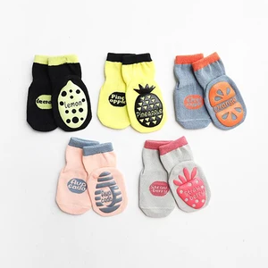 Kids Autumn and winter anti slip cotton cut floor socks  Baby cool insulation toddler home indoor color short socks