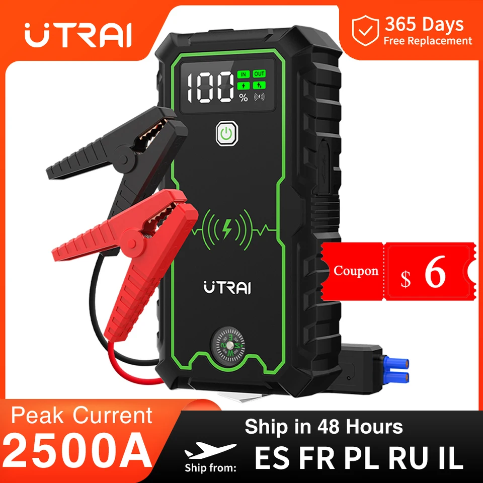 UTRAI Starthilfe Powerbank Jstar 4, 12V 2500A Drahtloses Ladegerät