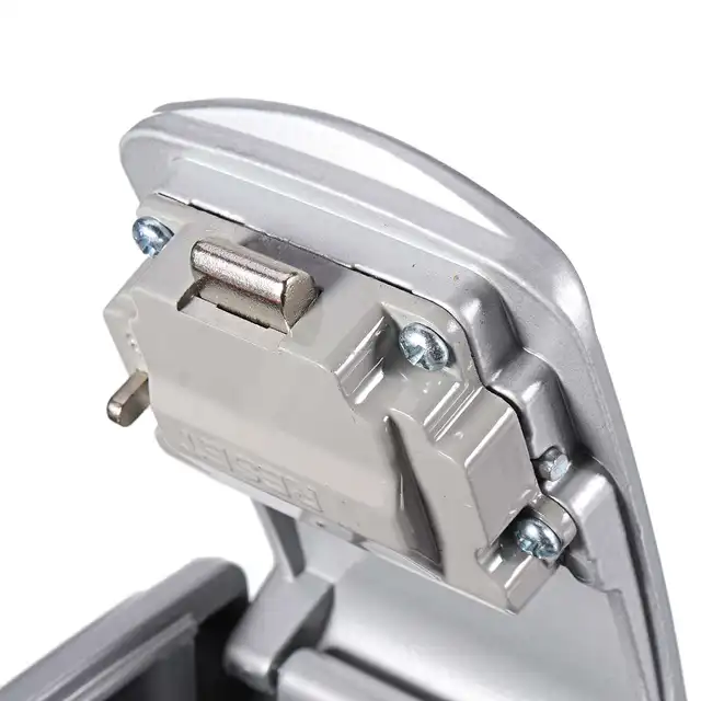 Key Lock Box Wall Mounted Zinc Alloy Key Safe Box Weatherproof 4 Digit Combination Key Storage Security Lock Box Indoor Outdoor 6