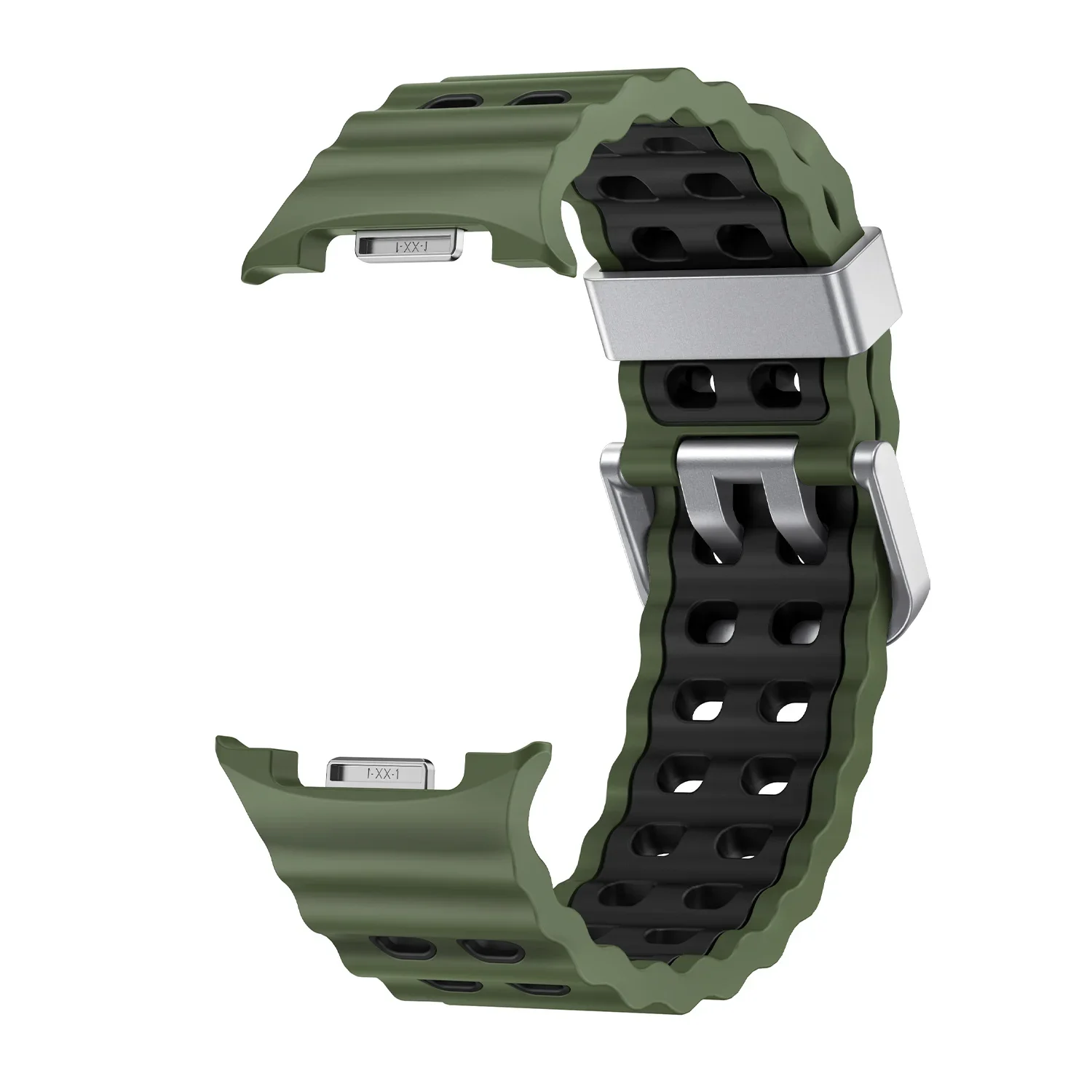 Two-Tone Silicone Sport Band Replacement for Galaxy Watch 8 Classic 46MM