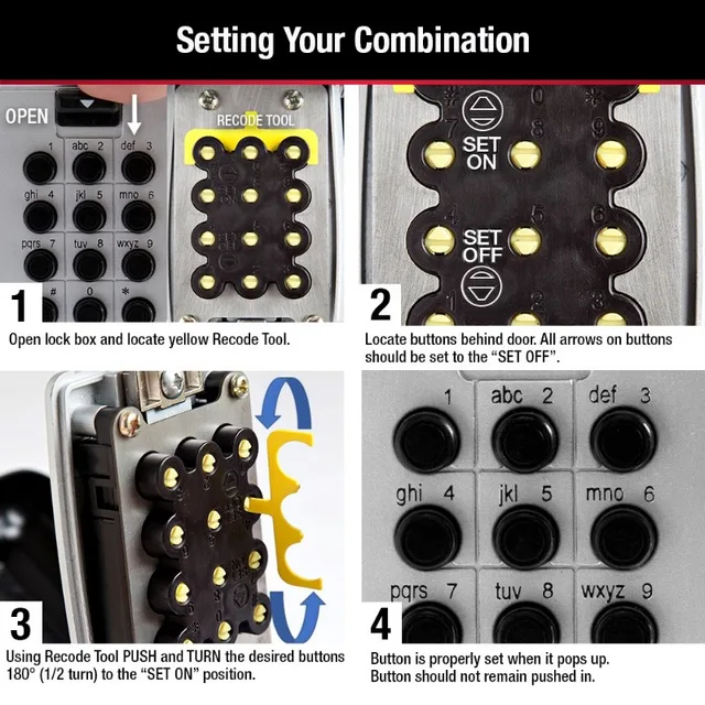 Master Lock Wall Mount Key Safe Metal Combination Locker Combination Digital Key Box for Home and Business 5423D 5