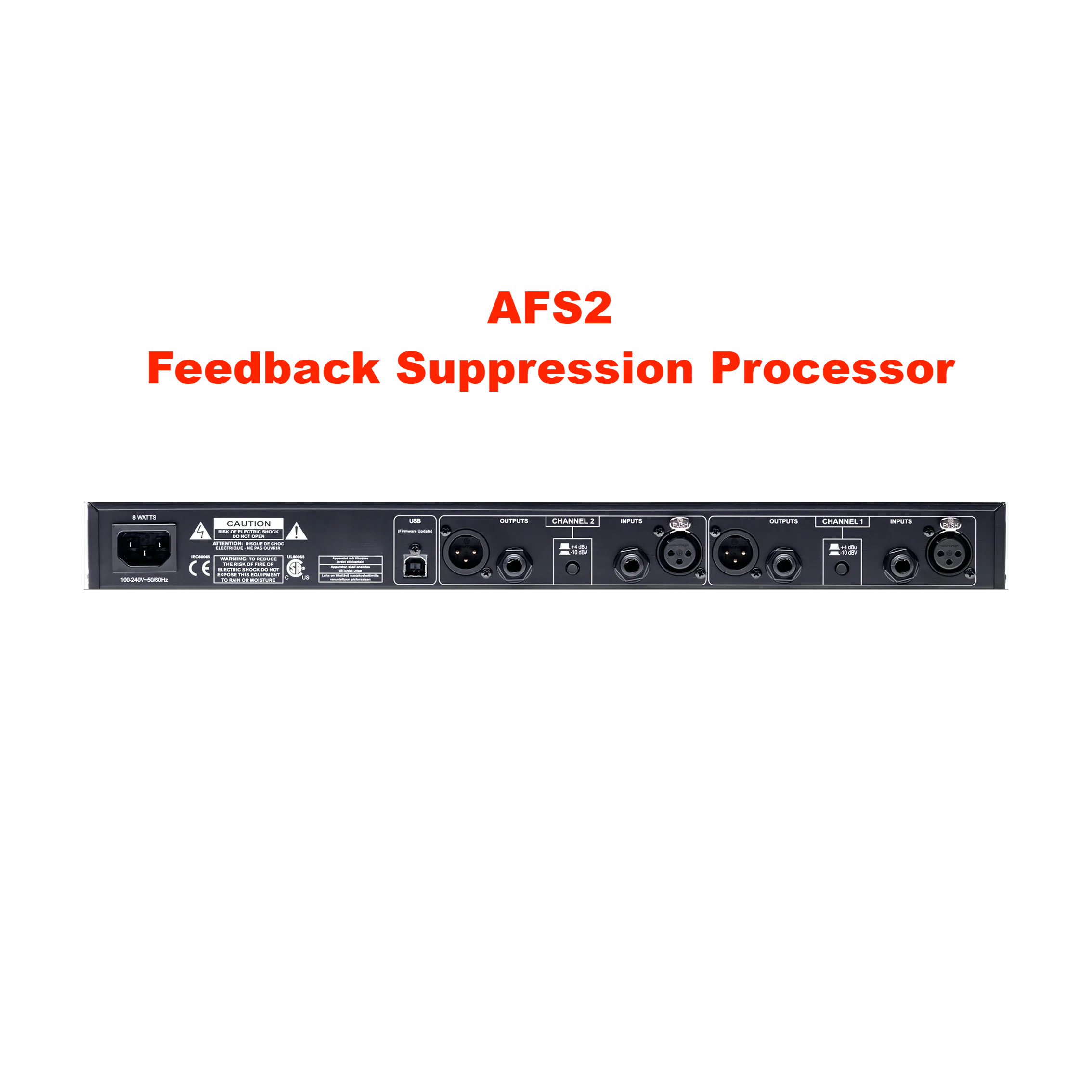 AFS2 Advanced Feedback Suppression Dual Channel Audio Processor Suppressor Sound System