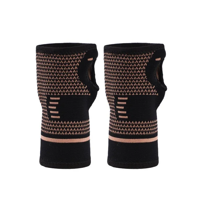 Copper Gym Wrist Support Professional Sports Wristband Safety Compression Gloves Wrist Protector Arthritis Sleeve Palm Bracer 6
