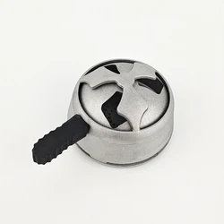 Premium Aluminum Hookah Charcoal Holder with Lid - Shisha Flavour Accessory (Single Handle Gray)