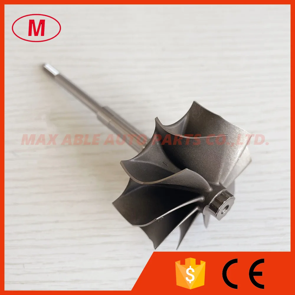 GTB25 51/53mm 9 blades journal bearing turbine wheel&shaft /turbine shaft&wheel