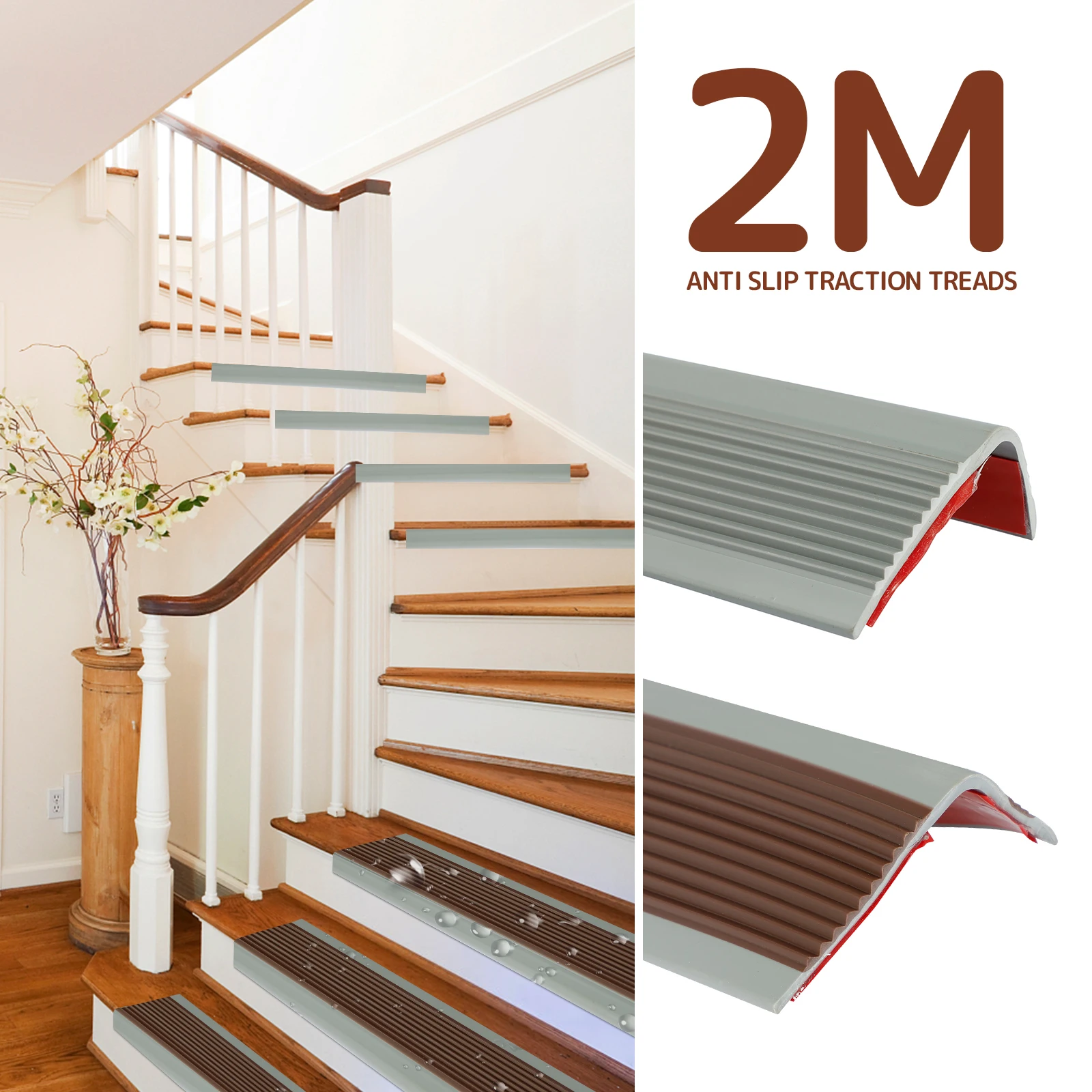 Protecteur De Bord D'escalier Auto-adhésif - 3.2 Pieds (environ 1m) X 4 Cm - PVC Jaune - Neuf - Marque Uxcell