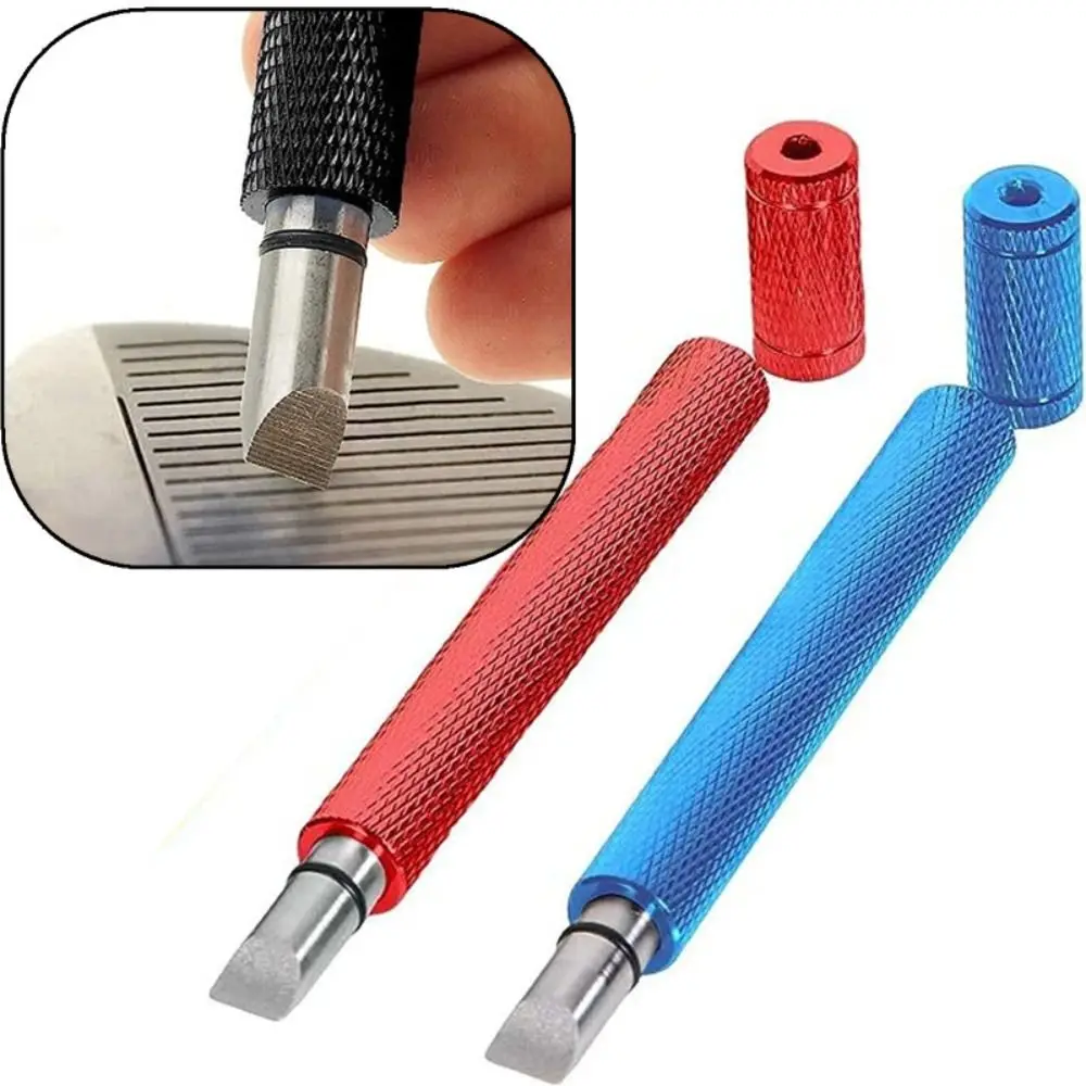 Aluminum Alloy Golf Club Head Cleaner Anti-slip Colorful Golf Club Groove Cleaning Tool Enhances Ball Control Portable