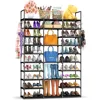 3 Row 10 Tier Large Shoe Rack Organizer for Closet Entryway, Metal Shoes Shelf Tall Vertical Stackable Shoe Stand 1