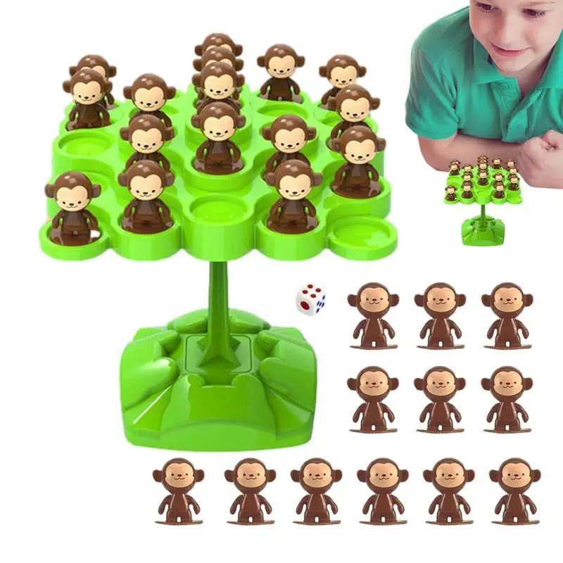 Balancing Monkey Toy Tree Monkey Board Game Montessori Interactive Math Toys Kids Puzzle Thinking Training Tabletop Game Toy