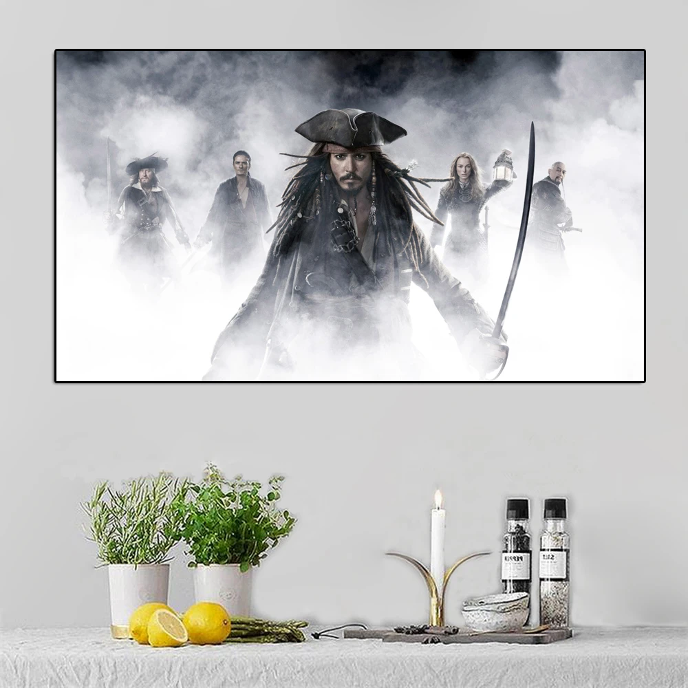 

Pirates Of The Caribbean Movie Posters And Print Disney Epic Film Canvas Paintings Wall Art Picture Home Living Room Decoration