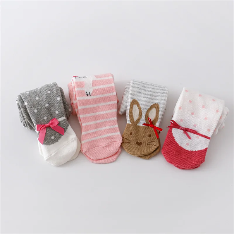 Knit Tights Girls Pantyhose Children Stockings 0-12M Newborn Baby Girls Cotton Print Infant Casual Toddler Spring