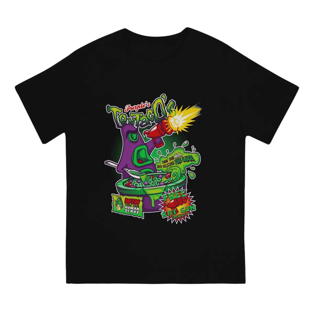 

Purple's Tentaco's Men T Shirts Day Of The Tentacle Game Fun Tee Shirt Short Sleeve Crewneck T-Shirts Pure Cotton Birthday Gift