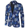 Valentine's Gift Men's Fashion Suit Party Coat Casual Slim Fit Blazer Buttons Suit 3D heart Print Painting Blazers Jacket Men 2
