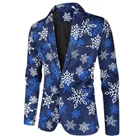 Valentine's Gift Men's Fashion Suit Party Coat Casual Slim Fit Blazer Buttons Suit 3D heart Print Painting Blazers Jacket Men 2