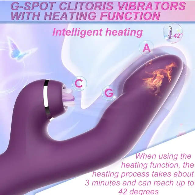 HESEKS Licking Adult Sex Toy for Women Pulsing G Spot Vibrators Dildo Heating Vibrator for Women