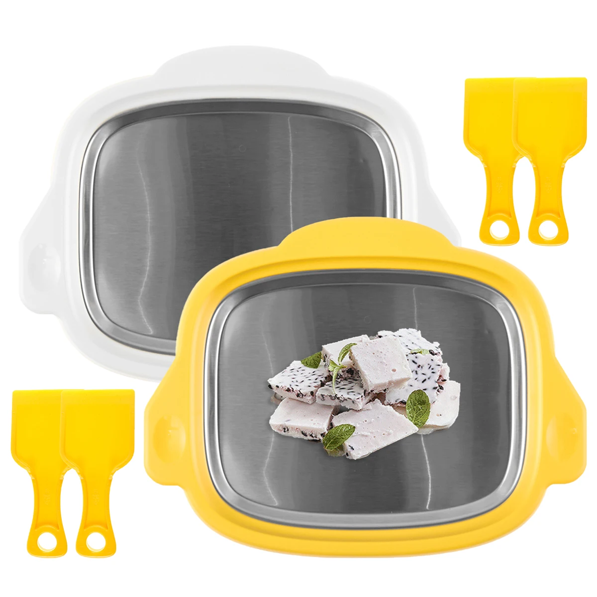 Ice cream maker instant ice cream pan frozen yogurt gelato DIY ice cream roll maker for kid DIY ice cream cube make ice desserts