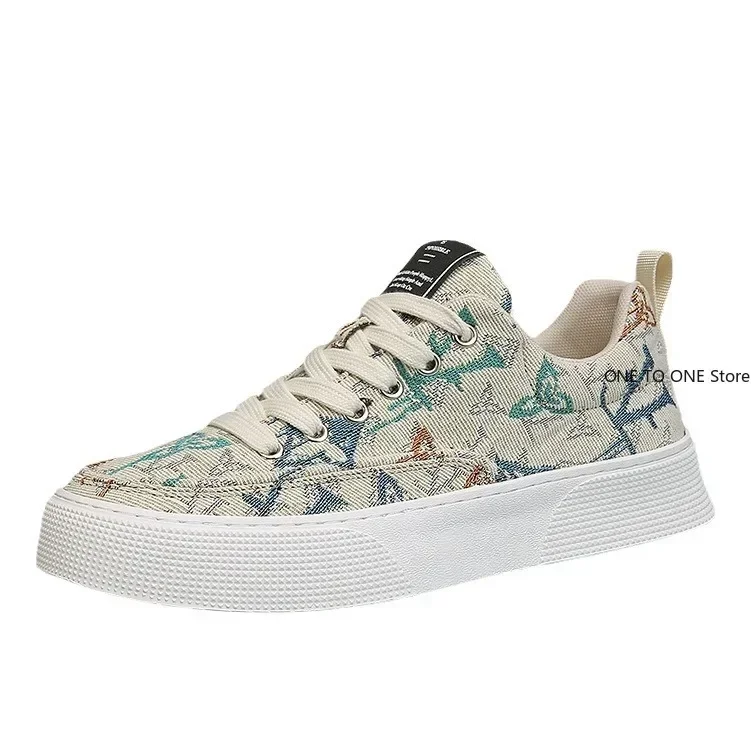 Graffiti Prints Black Canvas Sneakers Mens Vulcanized Shoes Man Low Top Sneaker Lace Up Trainer Skateboard Shoes Men's Plimsolls 5