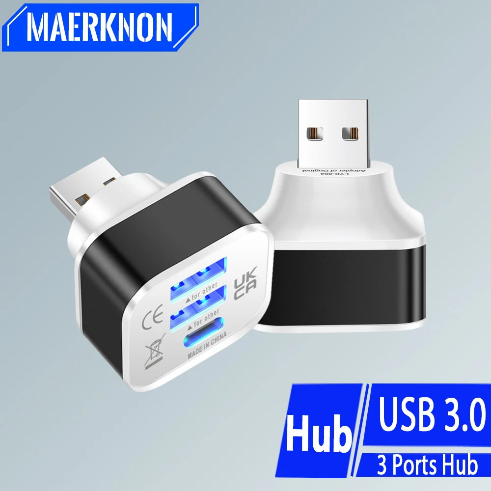 USB 3.0 Mini Hub Adapter Hub 1 Male To 3 Multiple Expander Computer Accessories Multi USB Splitter Extender For Laptop Macbook