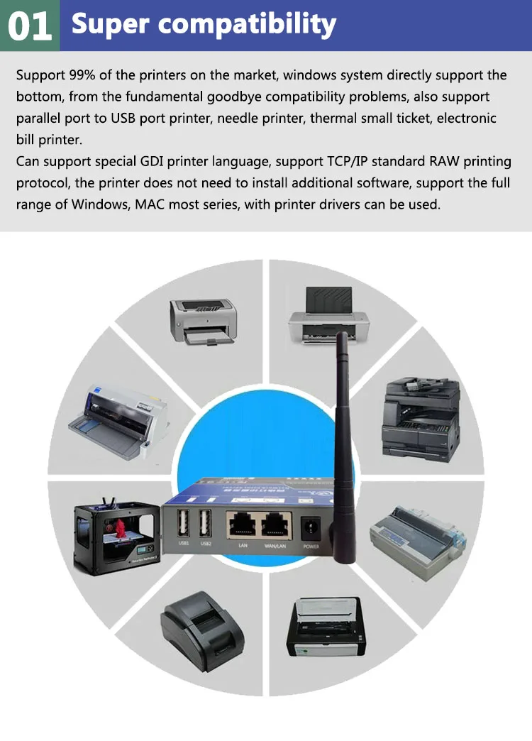 WiFi, Sem Fio, 2 Portas USB, Escritório, Impressora Doméstica