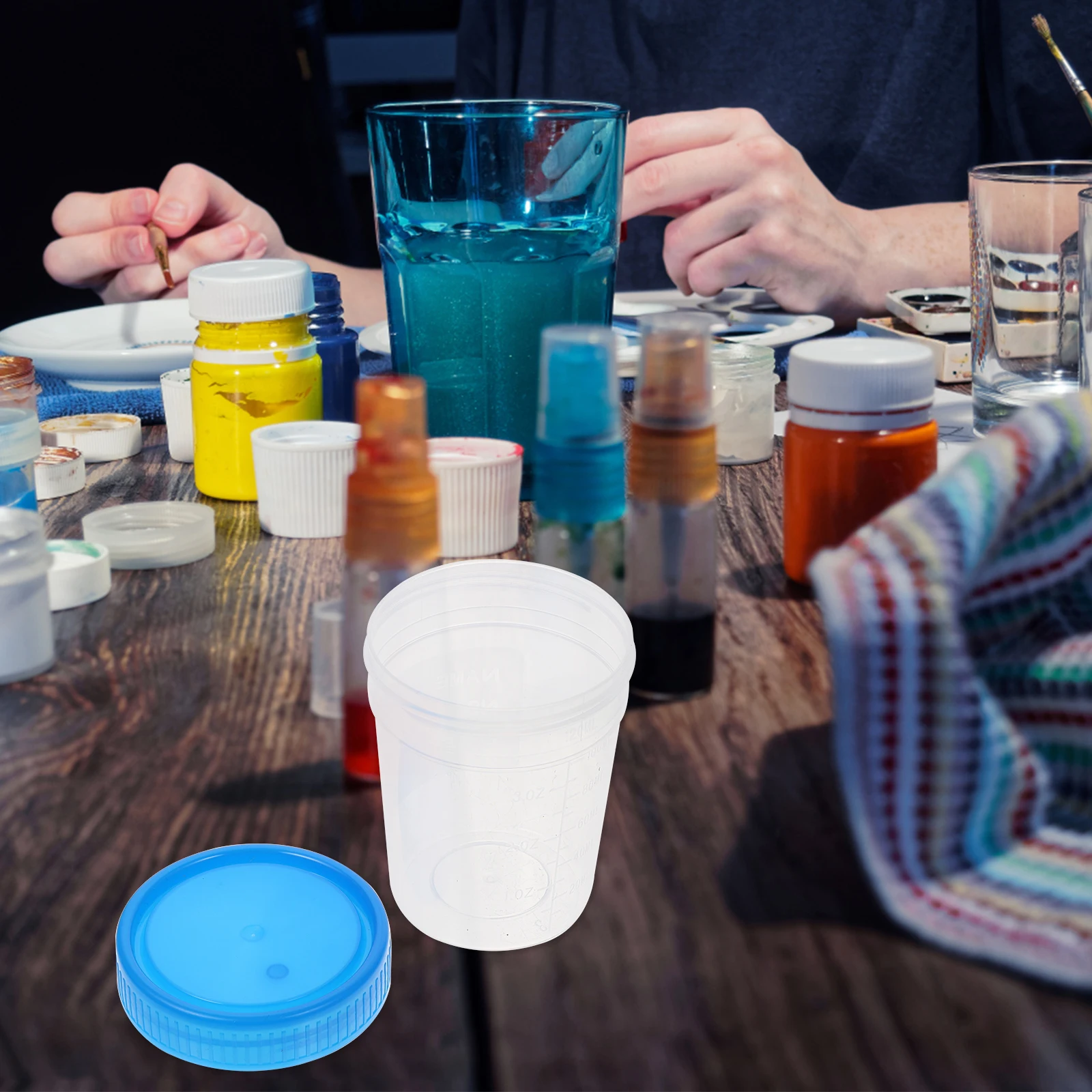 10Pcs Plastic Urine Cups Practical Specimen Containers Phlegm Cup with Scale