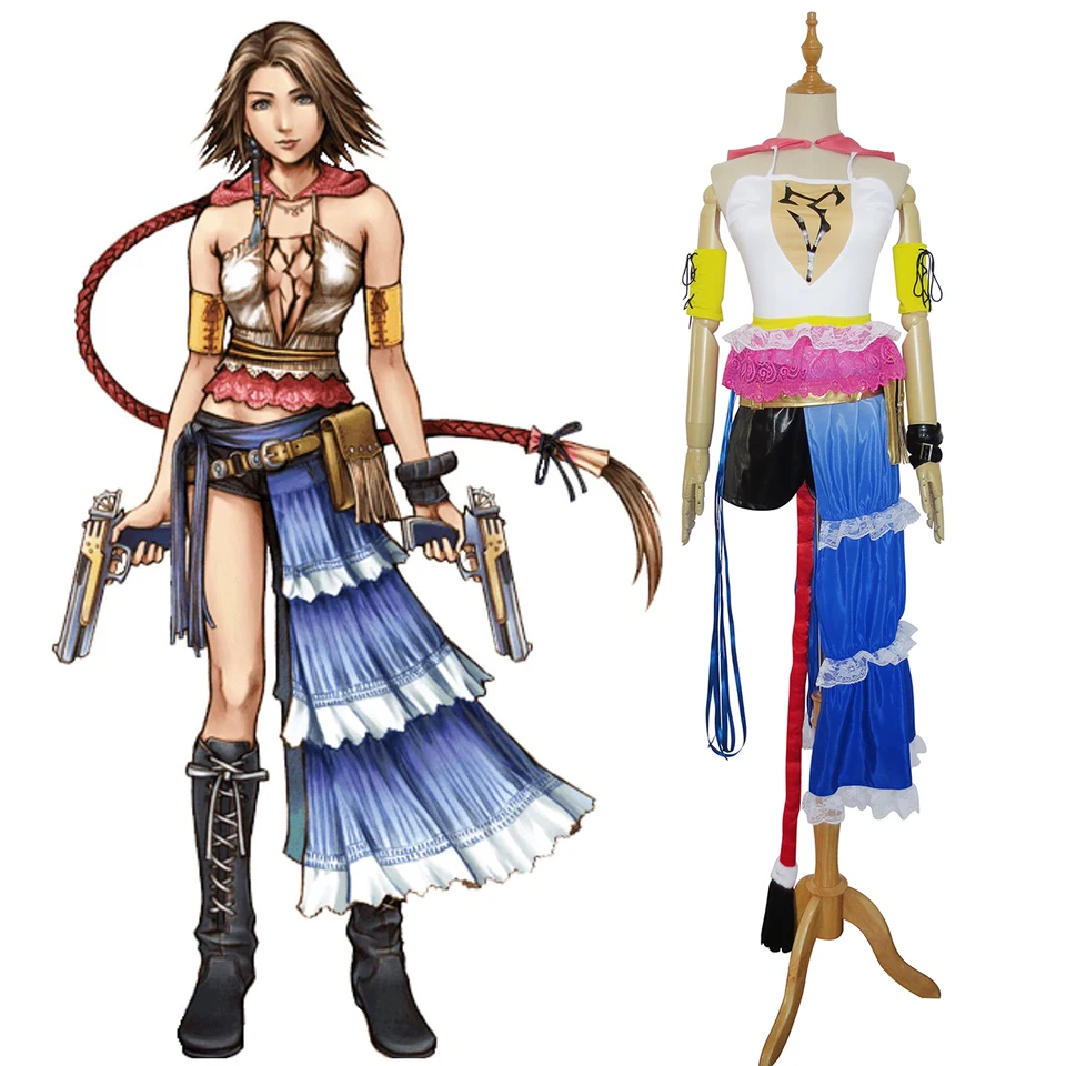 Final Fantasy X-2 FF10 sphere hunter Yunie Yuna Cosplay Costume Game Yuna's  dressphere Gunner Outfit - AliExpress, image size:960x960