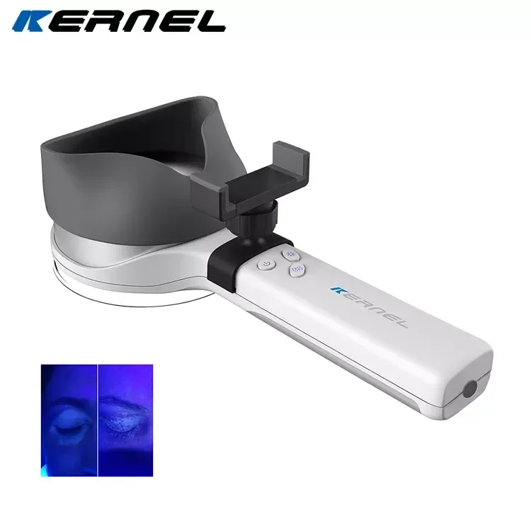 Kernel Woods lamp portable clinical uv skin care tool skin test uva led light skin analyzer medical magnifier for dermatology