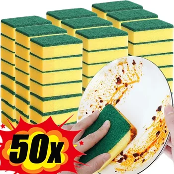 Wholesale Highly Absorbent Double-sided Sponge Magic Clean Pot Rust Stain Sponges Cleaning Brush Kitchen Grease Cleaner Tools 1