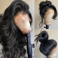Perruque de cheveux humains ondulés Lace Front de 30 à 40 pouces, perruque frontale en dentelle HD transparente 13x6, densité 250, effet mouillé et ondulé 1