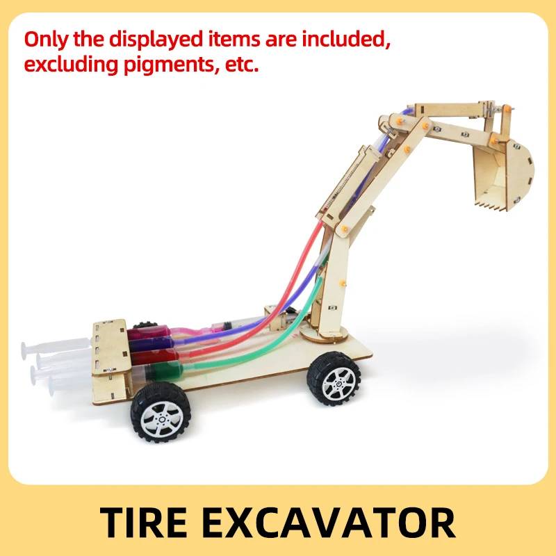 Kadimendium Modèle De Pelle Hydraulique, Jouet STEM Pour Enfants, Expérience Scientifique En Bois, Jouet éducatif, Kit Complet Avec Système