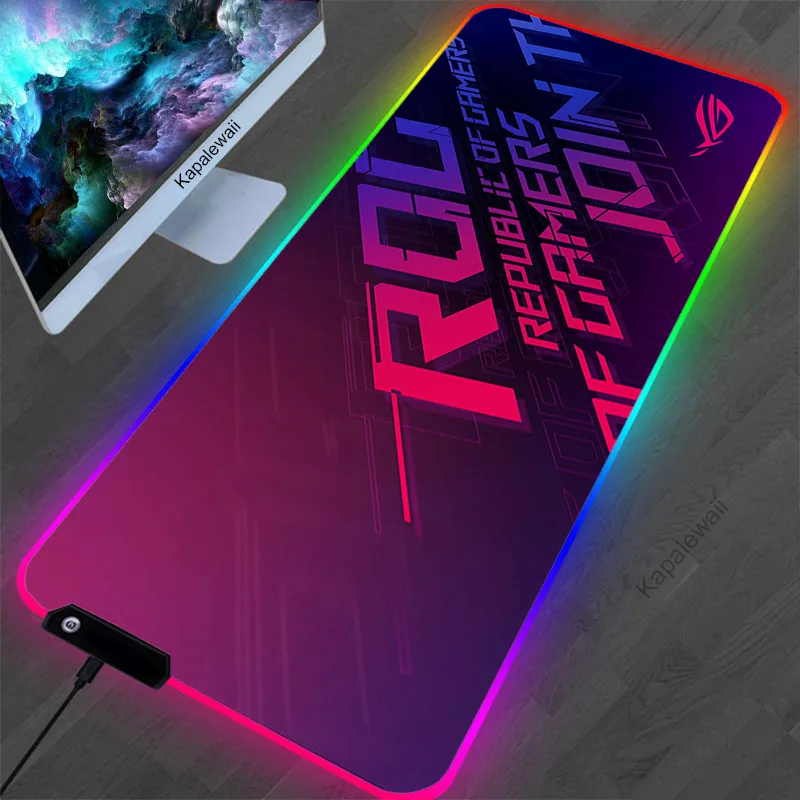 Скоростной игровой коврик для мыши ASUS RGB ROG геймеров XXL большой Настольный