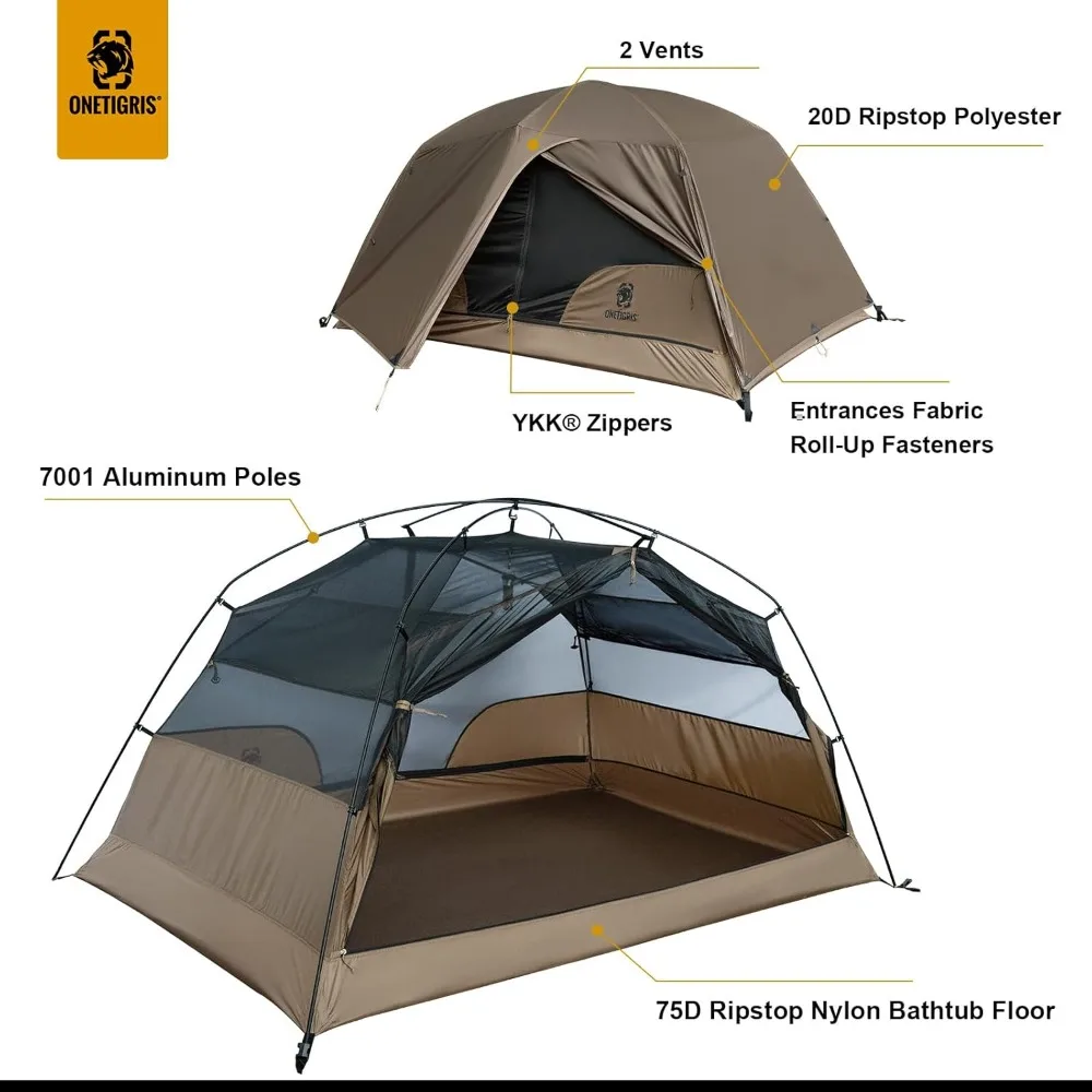 OneTigris COSMITTO 2 Person Backpacking Tent 4