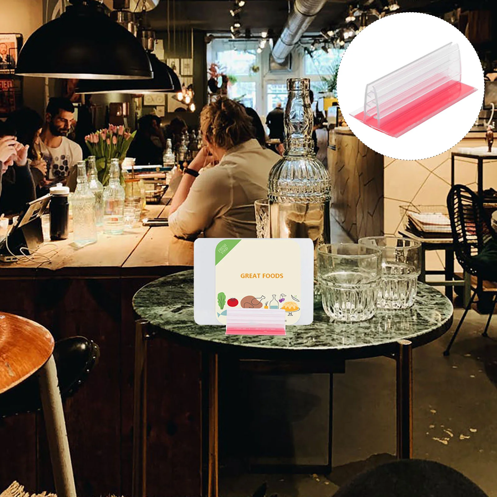 

20 шт. держатель этикеток рамка ПВХ стойка визиток цена бирки стенд