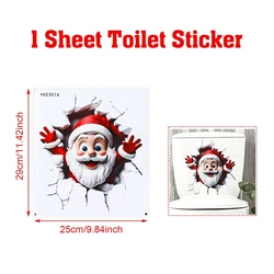 Festive Snowman Toilet Sticker - Christmas & New Year Bathroom Decoration Gift (Style 2)