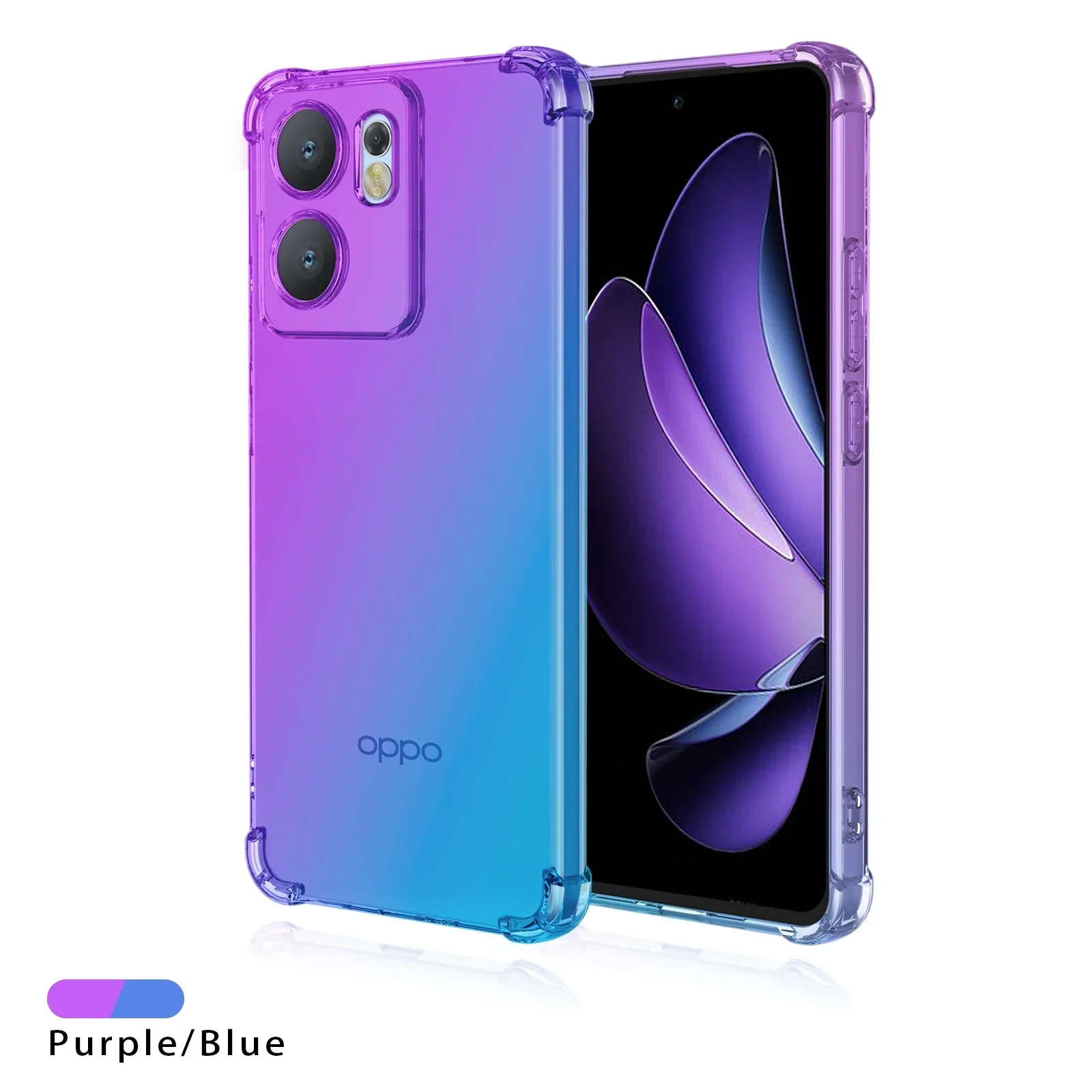 Sleek Gradient Airbag TPU Shockproof Phone Case - Protective Cover Shell