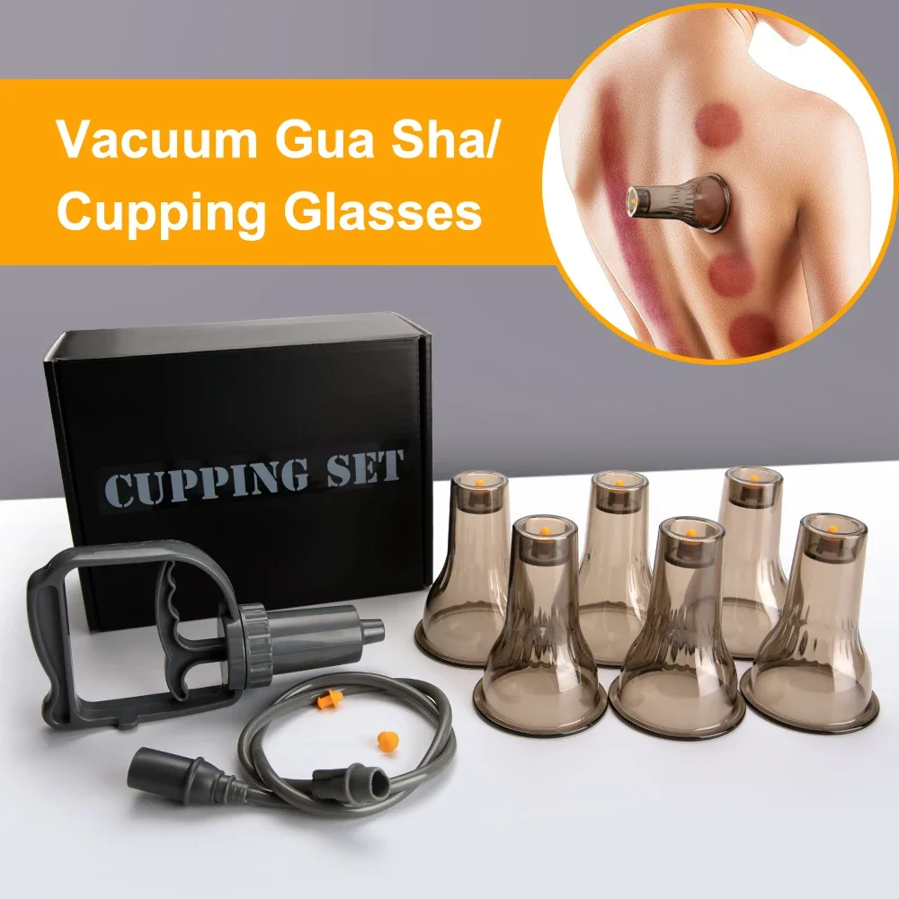 Gua Sha Vacuum Massage Jars Suction Cups Set Vacuum Cupping Glasses Anti Cellulite Fat Burner Cupping Therapy Ventosas Slimming 2