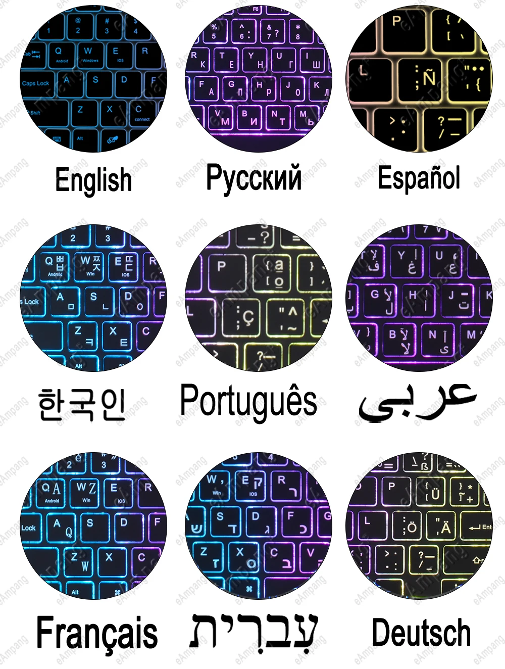 Backlit Keyboard Case Mouse Huawei Mediapad T5 10.1 M5 Lite M6 10.8 Portuguese Russian Spanish Arabic AZERTY Korean Keyboard tablet case ipad keyboard case