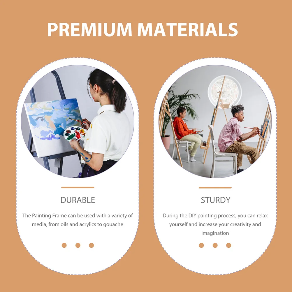 15 Sets Mini Frame Easel Stand Canvas Painting Canvases Picture Wood Travel Table Top