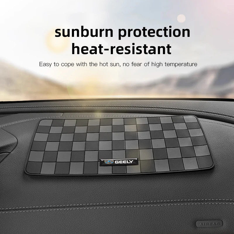 Car Non Slip Mat Dashboard Anti-Slip Storage Pad Auto Interior For Geely Coolray Geometry GX3 Emgrand EC7 LC Panda Binray X7 CK