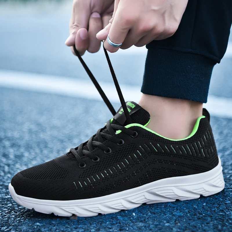 

Men's Sneakers For Man Comfortable Lightweight Running Sports Mesh Shoes Men Work Anti-Slip Casual Footwear Zapatillas De Hombre