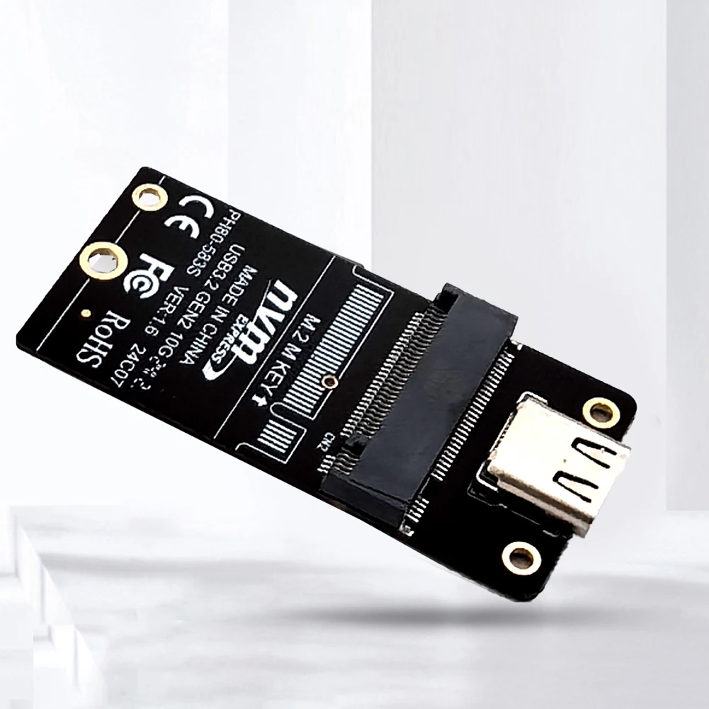 M.2 to C타입 HDD 케이스 어댑터 보드, JMS583 칩 하드 디스크 인클로저 어댑터 카드, 10Gbps 지지대 2230 2242 2260 2280 사이즈 SSD
