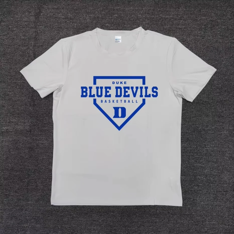 North America Limited Duke North Carolina University Herren- und Damen-Basketball-T-Shirt, Sport-Baumwoll-Kurzarmbekleidung – Detail 7