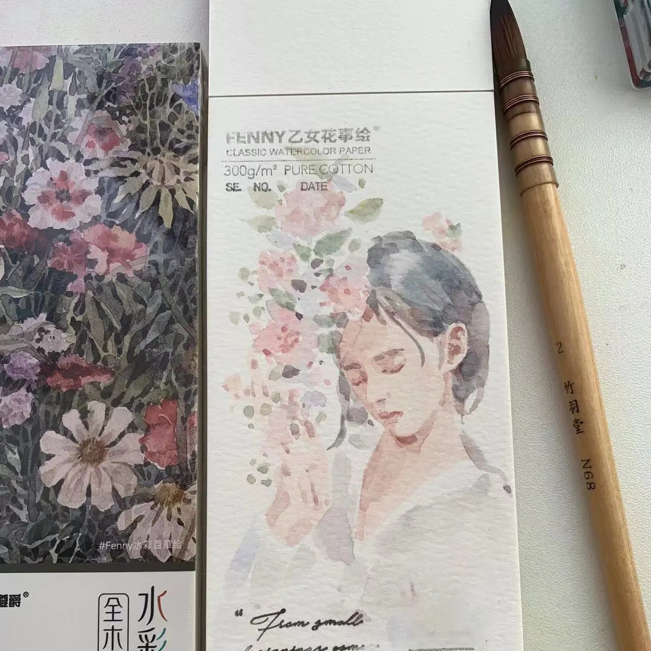 BaoHong Artist Watercolor Paper Pad Cotton 100% Painting Paper Gouache  Acrylic, Fountain pen Inkjet Pastel charcoal 510*360mm - AliExpress