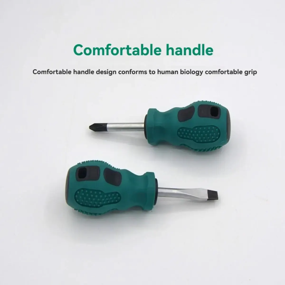 2pcs Radish Head Screwdriver Mini Dual-purpose Screwdriver Inch Half Cross Cross Short Handle Screwdriver Driver 3