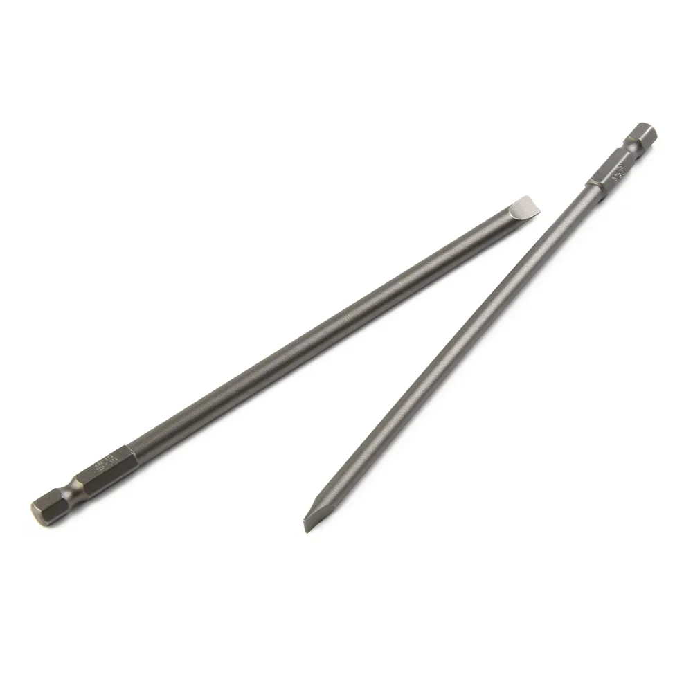 육각 섕크 스크루드라이버 비트, 플랫 헤드, 절묘한 솜씨, 150mm, 긴 6.25mm, 1/4 인치, SL3.0, SL4.0, SL5.0, SL6.0