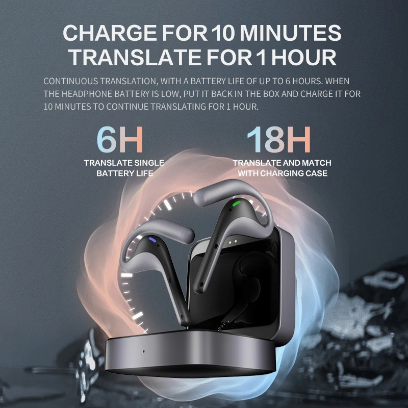 Htc Ne20 Earbuds Timekettle M3 Language Translator Earbuds, Two-Way Translator Device With APP For 40 Languages Online, Voice Translator For Exploring Expat Life Freely, Compatible With IOS, Android (Online Version Translation Earbuds