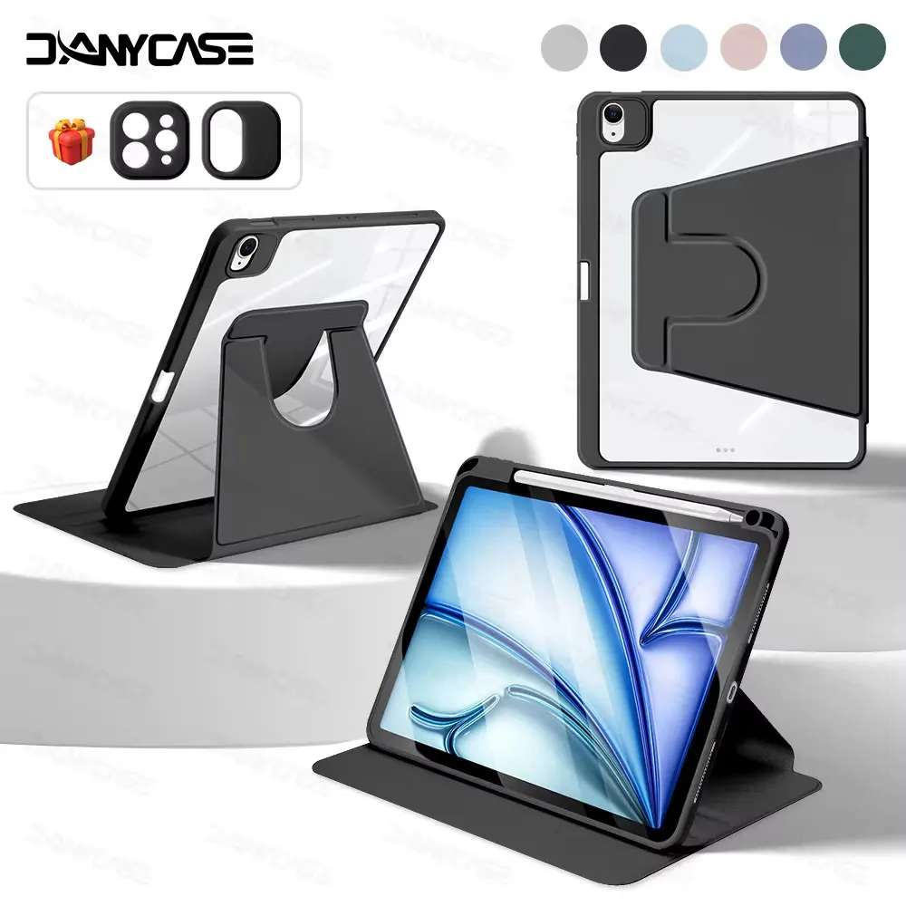360° Rotation Cover For iPad Air 11 M2 Case for Air 5/4 iPad 10th Gen 10.9in Mini 6 7/8/9th 10.2in Pro Tablet Cover